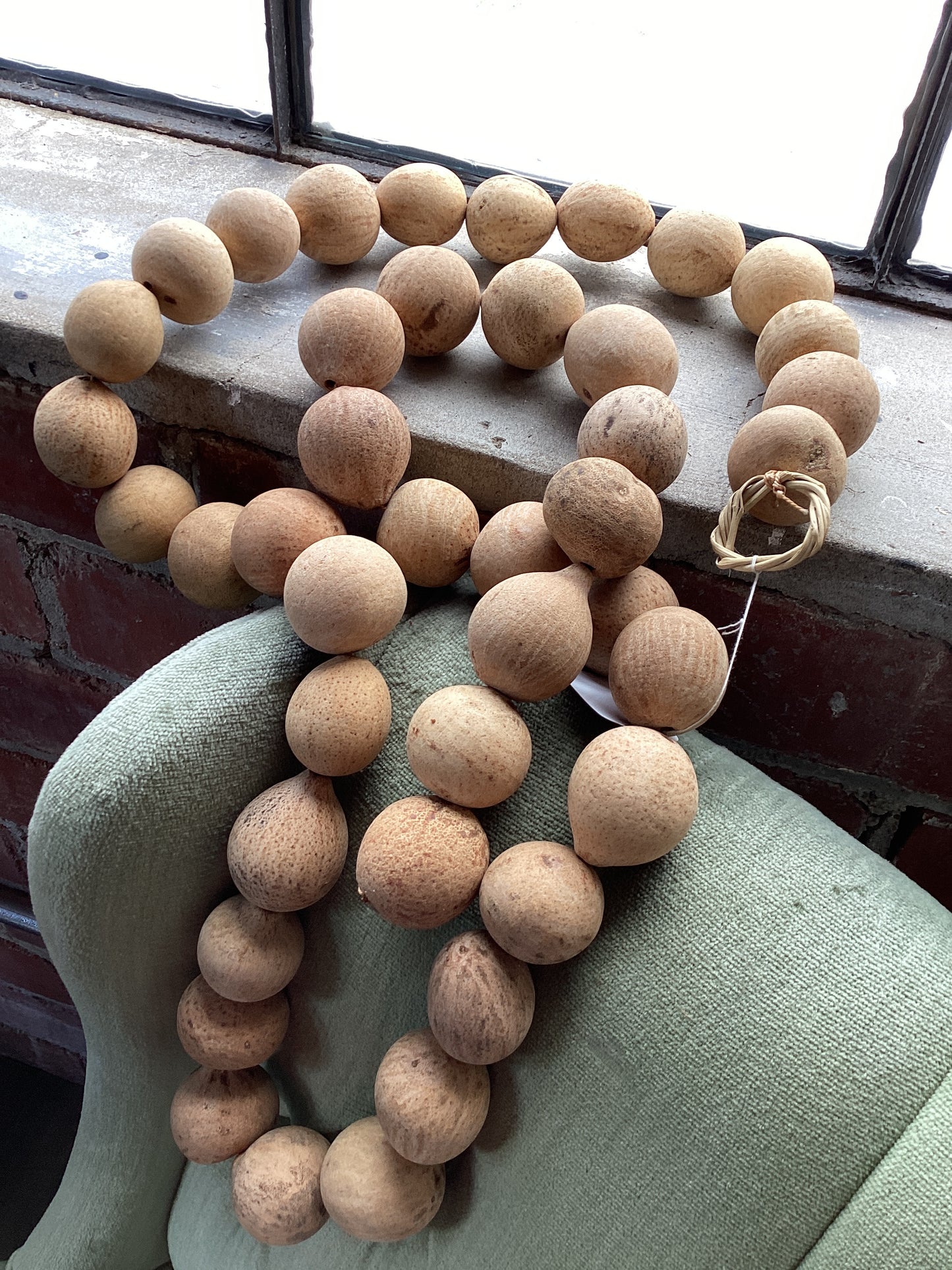 Large Wood Bead Garland