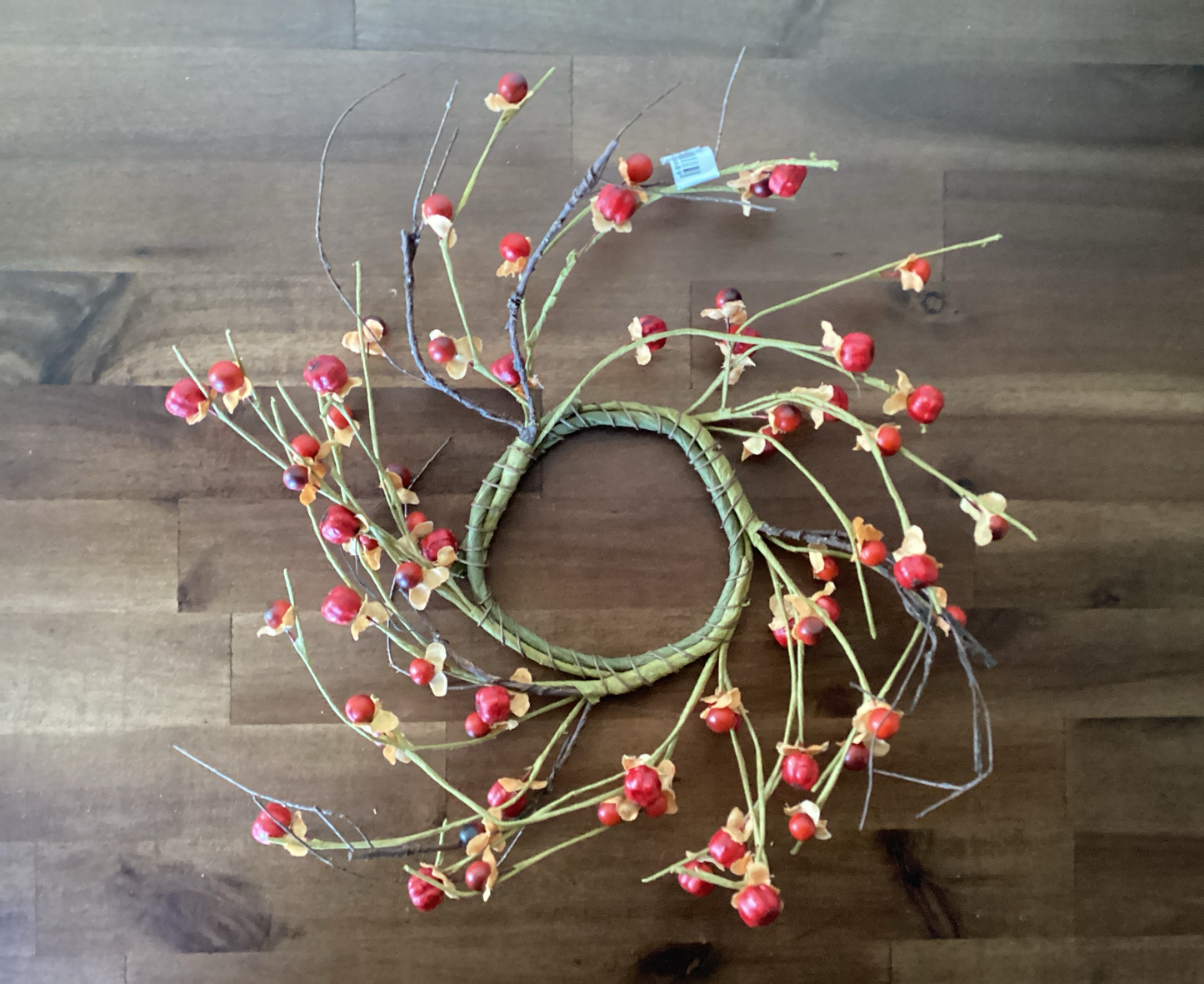 3.5” Inner Diameter Bittersweet Candle Ring Wreath