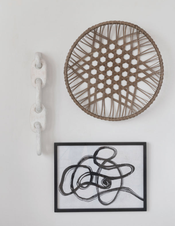 Mango Wood Chain Wall Décor with 5 Links