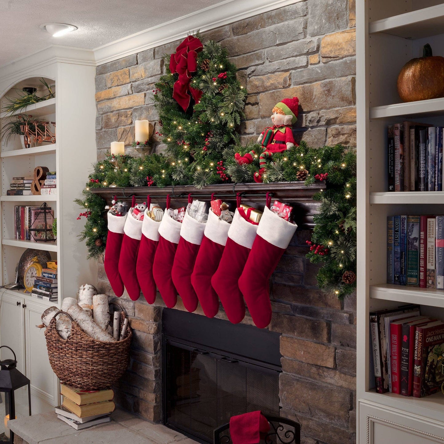 The Original MantleClip® Stocking Holder Rod - Matte Black