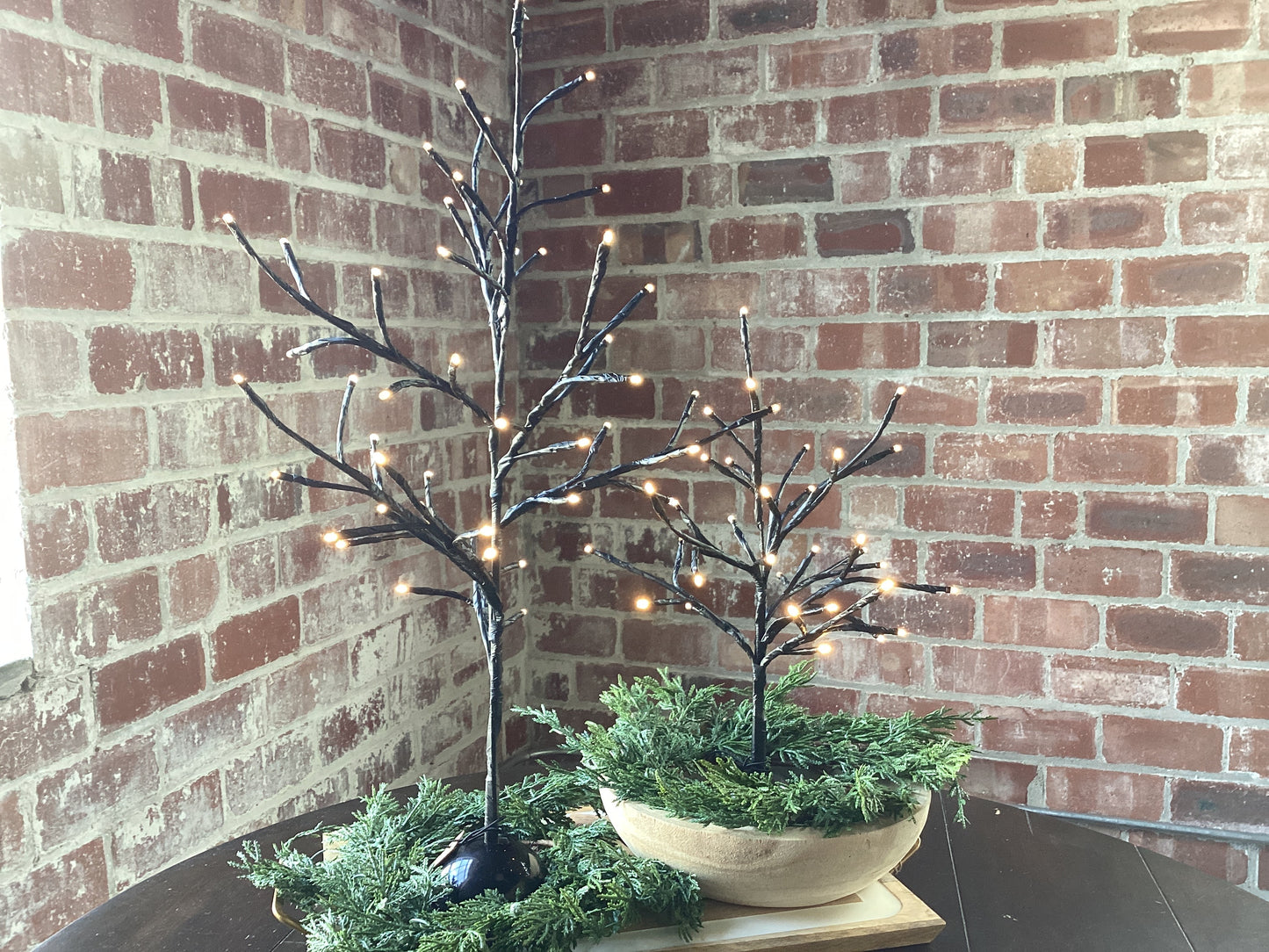15.75” H Black Tree W/32 LED Lights