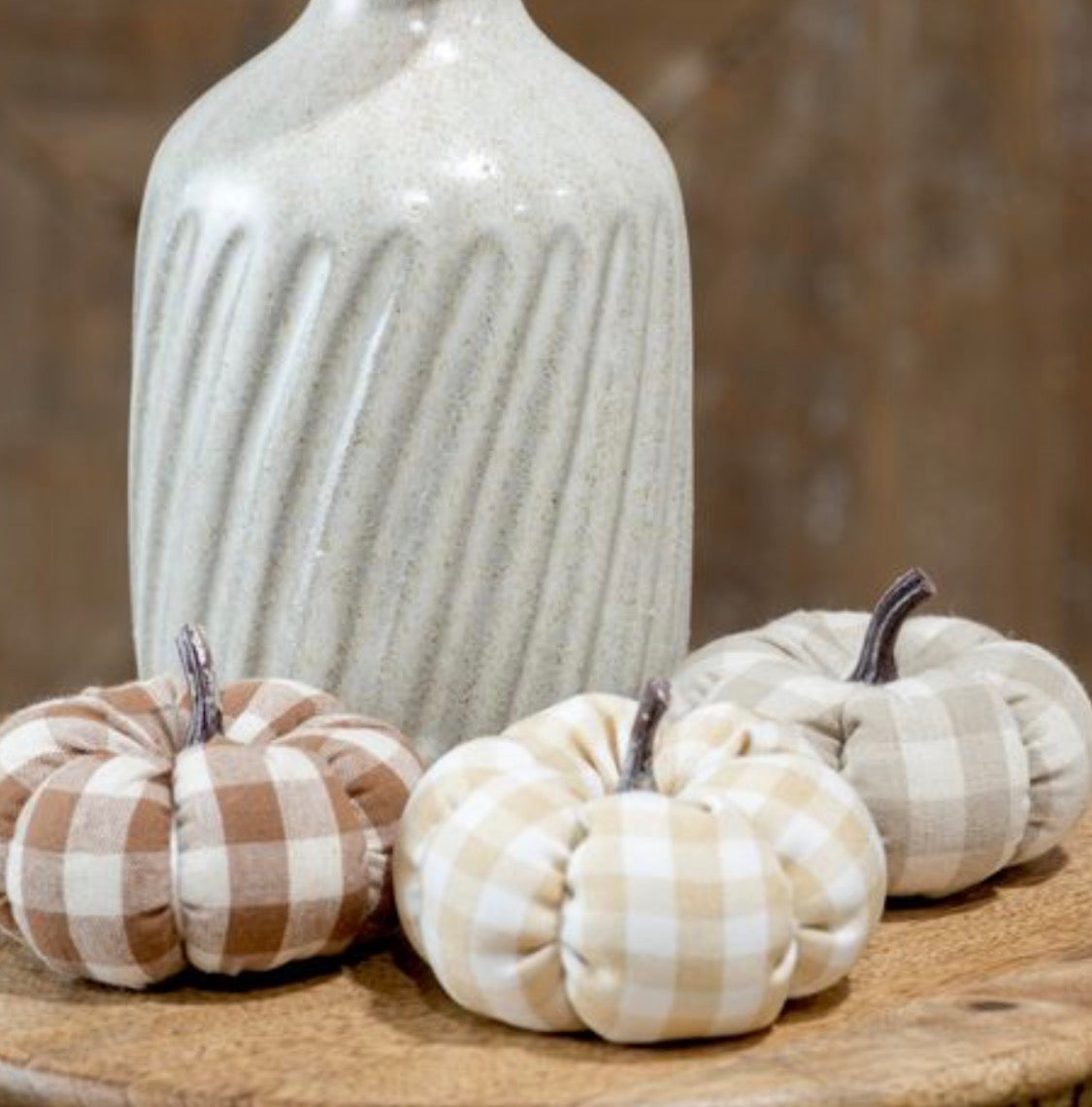 Mini Plaid Pumpkin Filler
