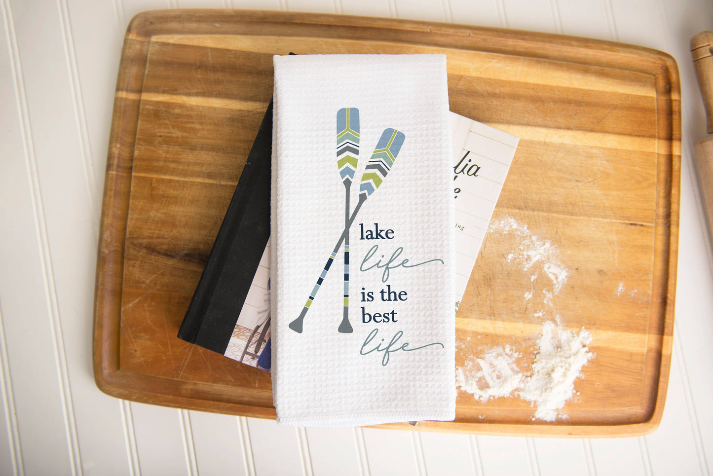 Lake Life Towel, Lake House Decor, Kitchen Dish Towel