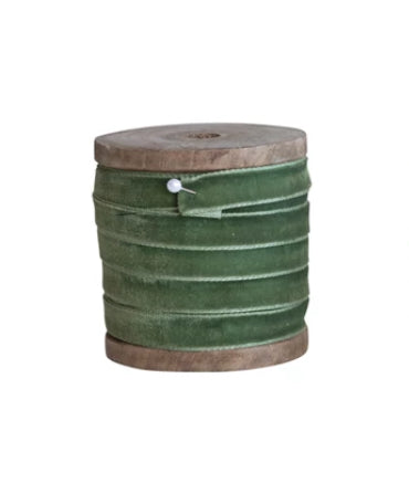 10 Yard Velvet Ribbon on Wood Spool