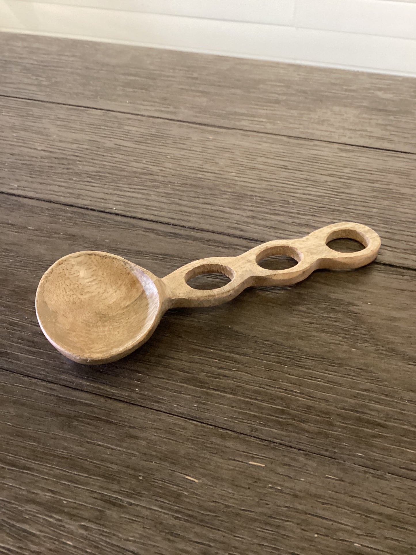 6 1/2” L Mango Wood Spoon Twisted Handle