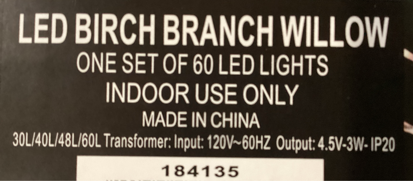 LED Birch Branch Willow 60 light 20”
