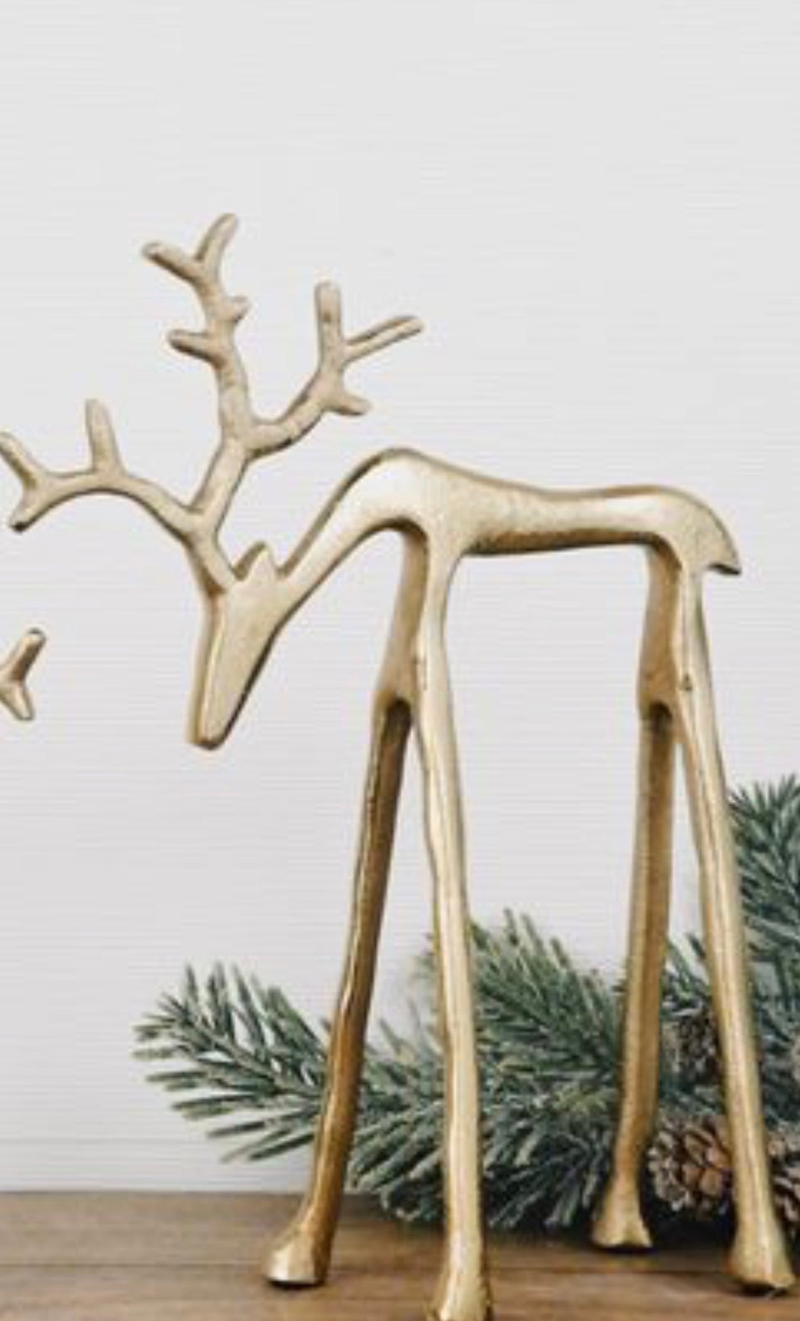 10.25” Gold Looking Down Deer
