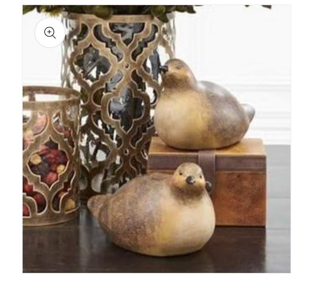 Assorted Smooth Natural Brown Resin Quails