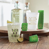 Gold Foil Frost Shot Cups - Tequila - Set of 10