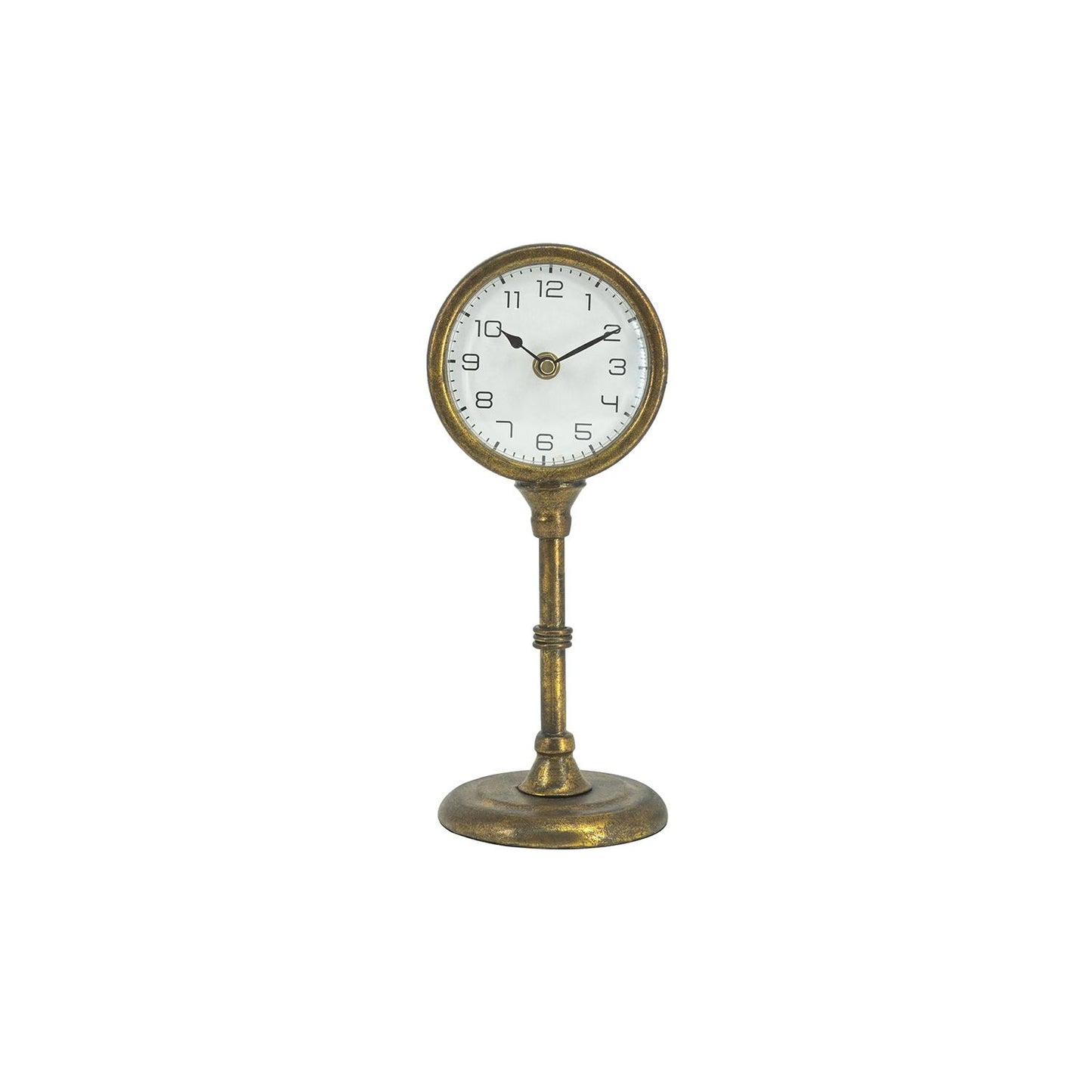Gold Stem Table Clock-12"