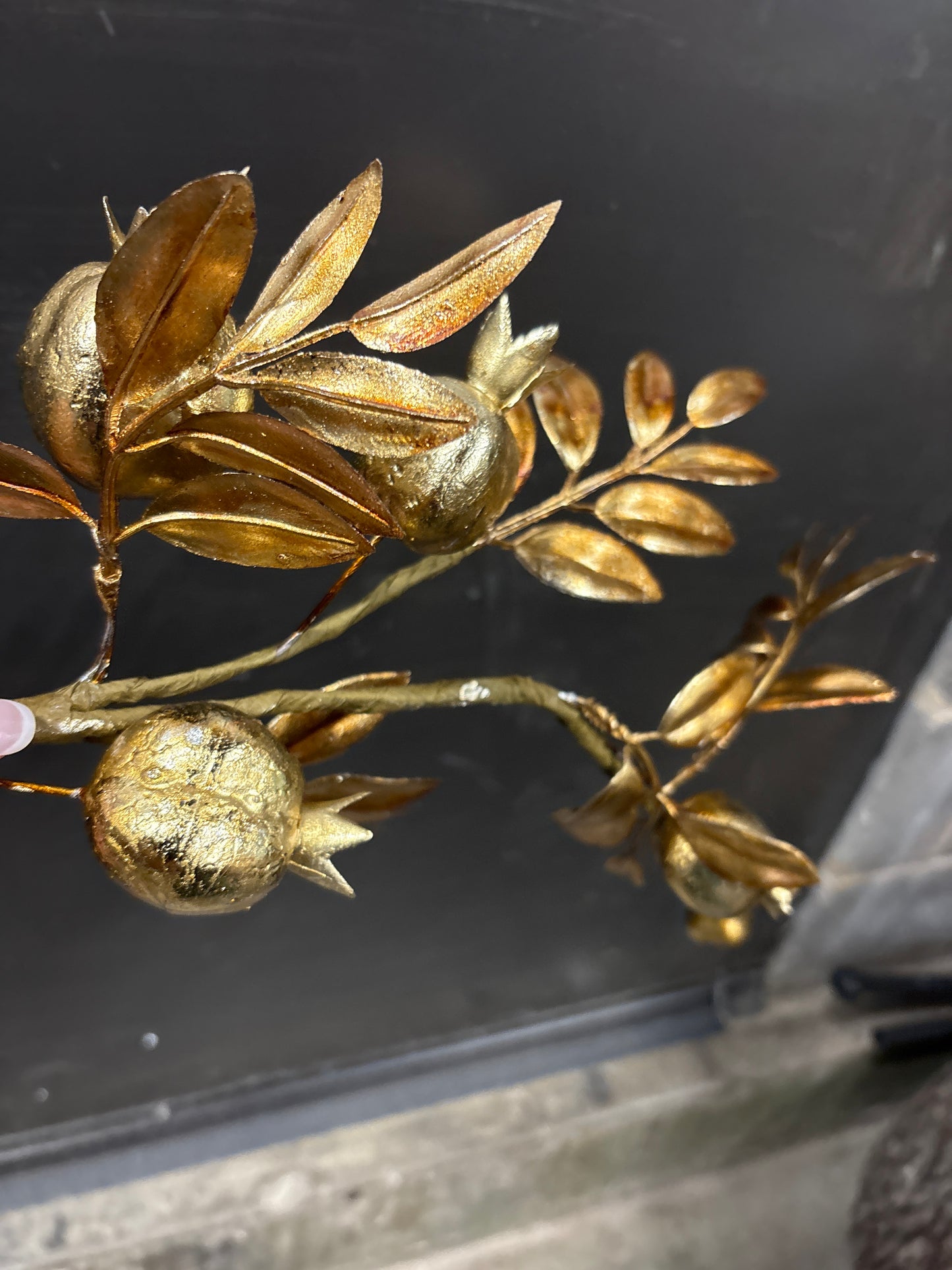 Antique Gold pomegranate Stem