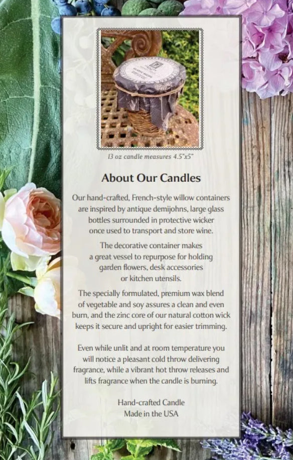 Porchview Winter Cabin Wicker Candle