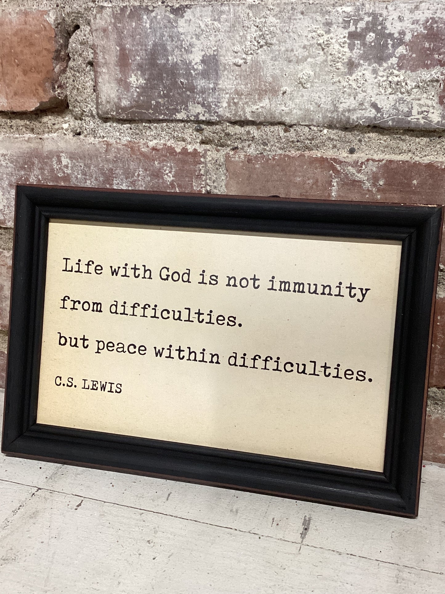 Wood Framed Wall Decor with Saying, 4 Styles