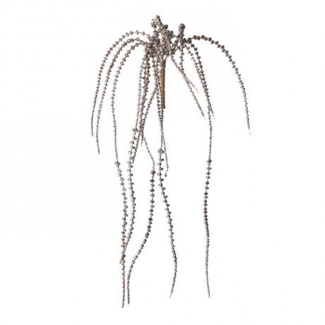 21” Platinum Glittered Senecio Hanging Vine