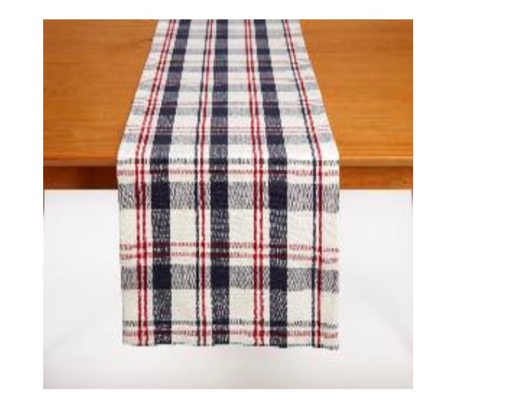 Sawyer Red and Blue Plaid Tablerunner