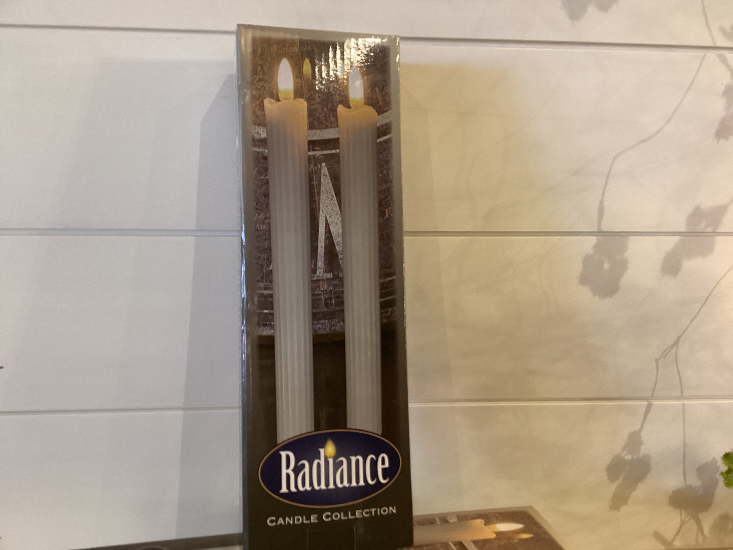 2PK Radiance Wax Taper Candle 1“ x 10“ Ivory
