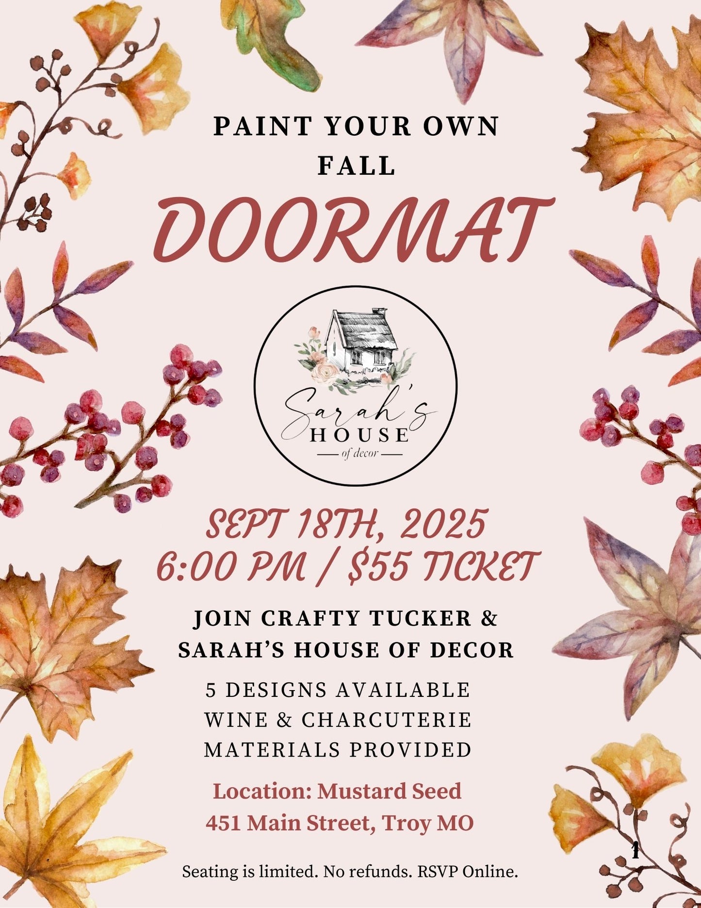 EVENT: Paint Your Own Doormat Class