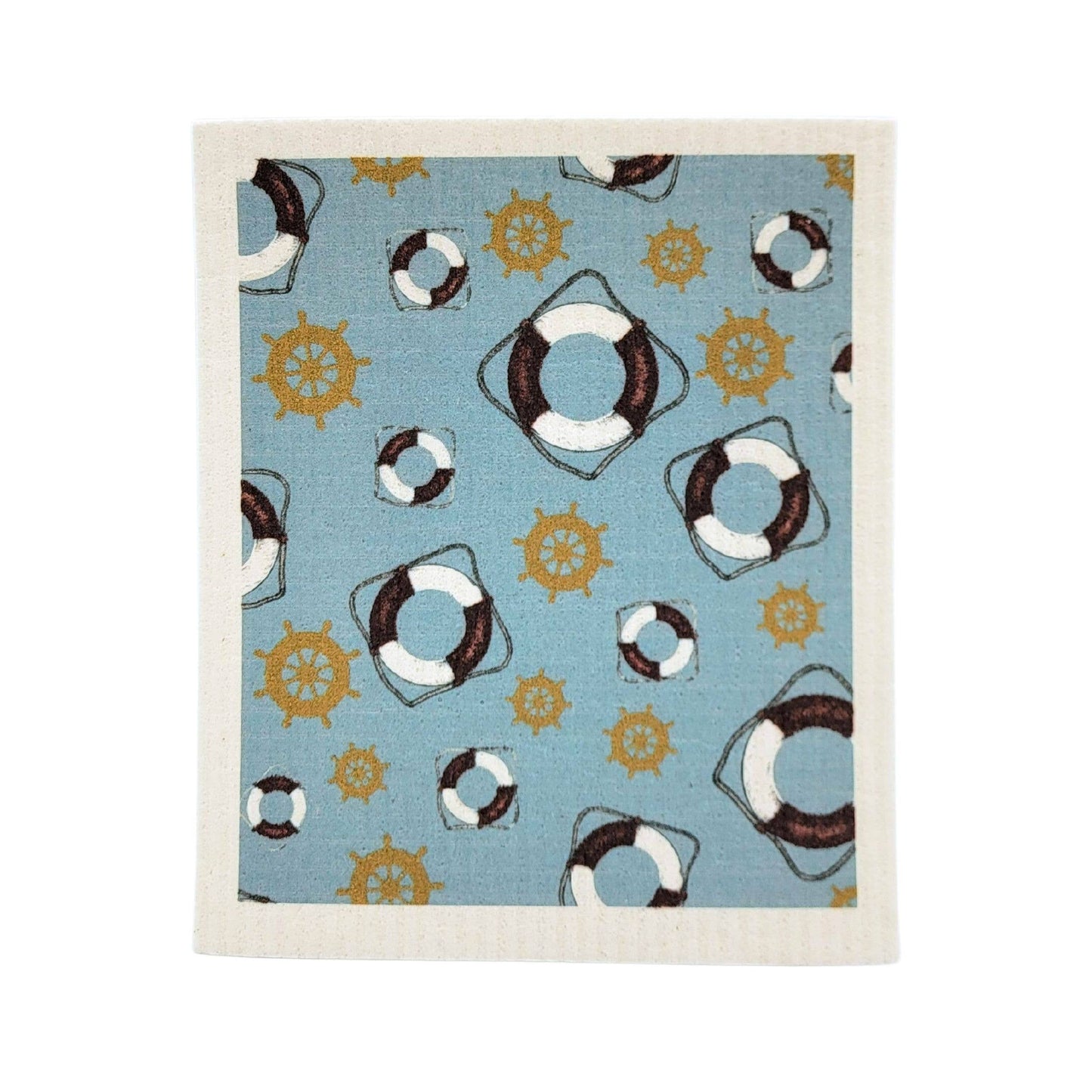 Summer Nautical Pattern Swedish Dishcloth - Beach Dishcloth