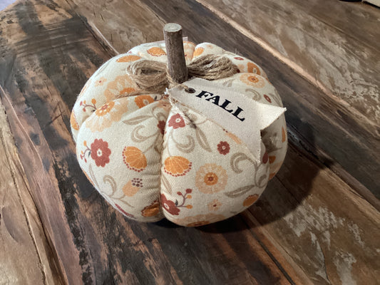 5” H x 6.5” diameter Fall Floral Pumpkin