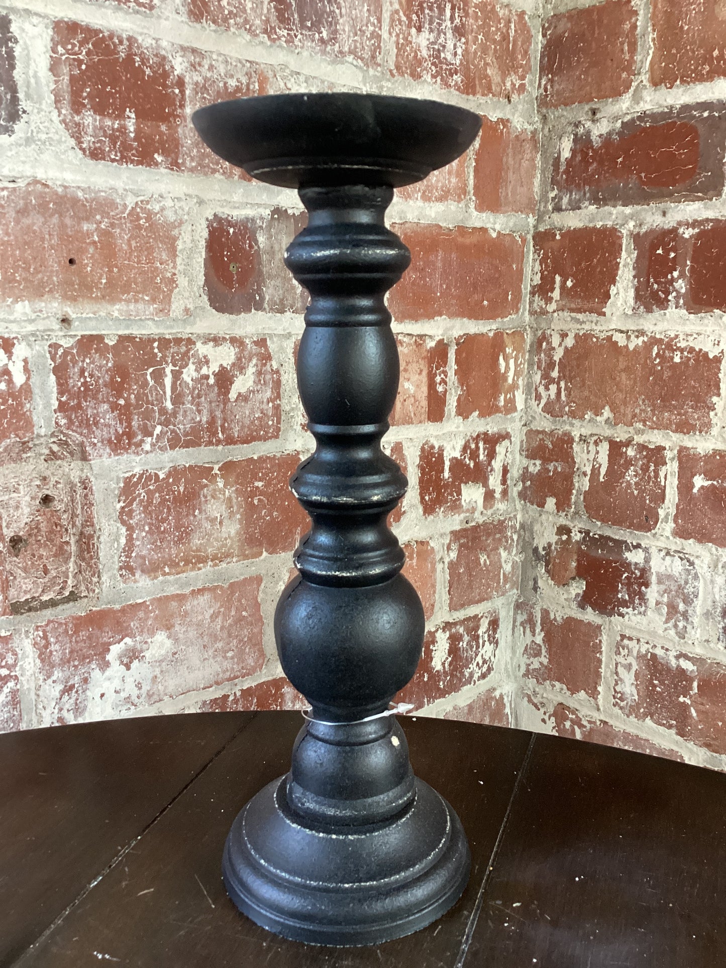 11.5” H Pillar Candlestick - Black