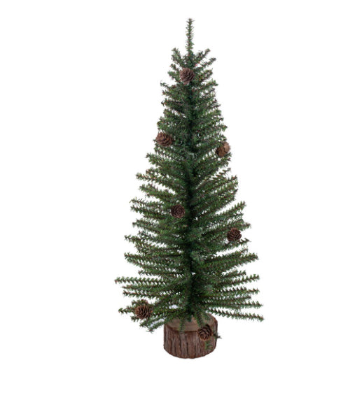 Vickerman 24” Carmel Pine Artificial Christmas Tree, Unlit
