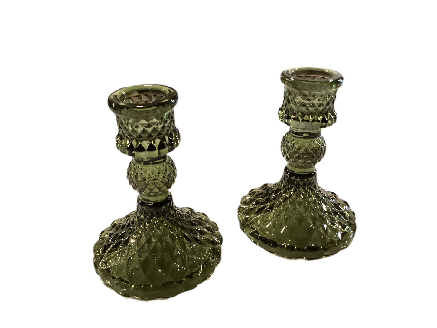 4” Green Taper Candlestick (each)