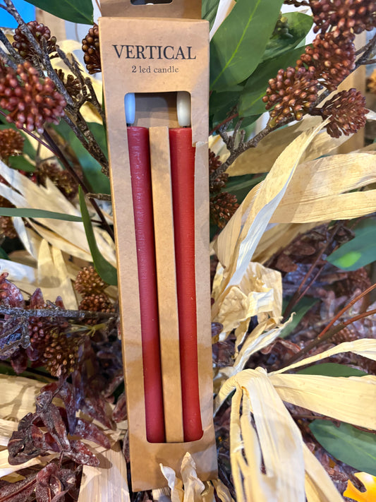 LED Taper Candles - Red