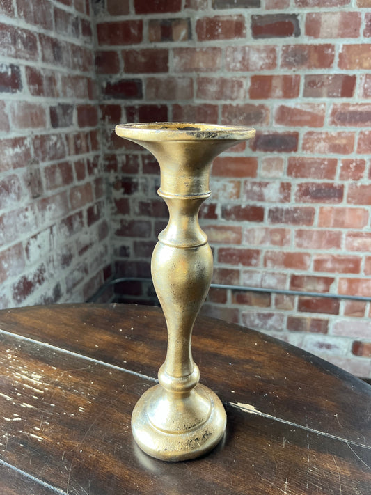 11.5" Gold Resin Candle Holder