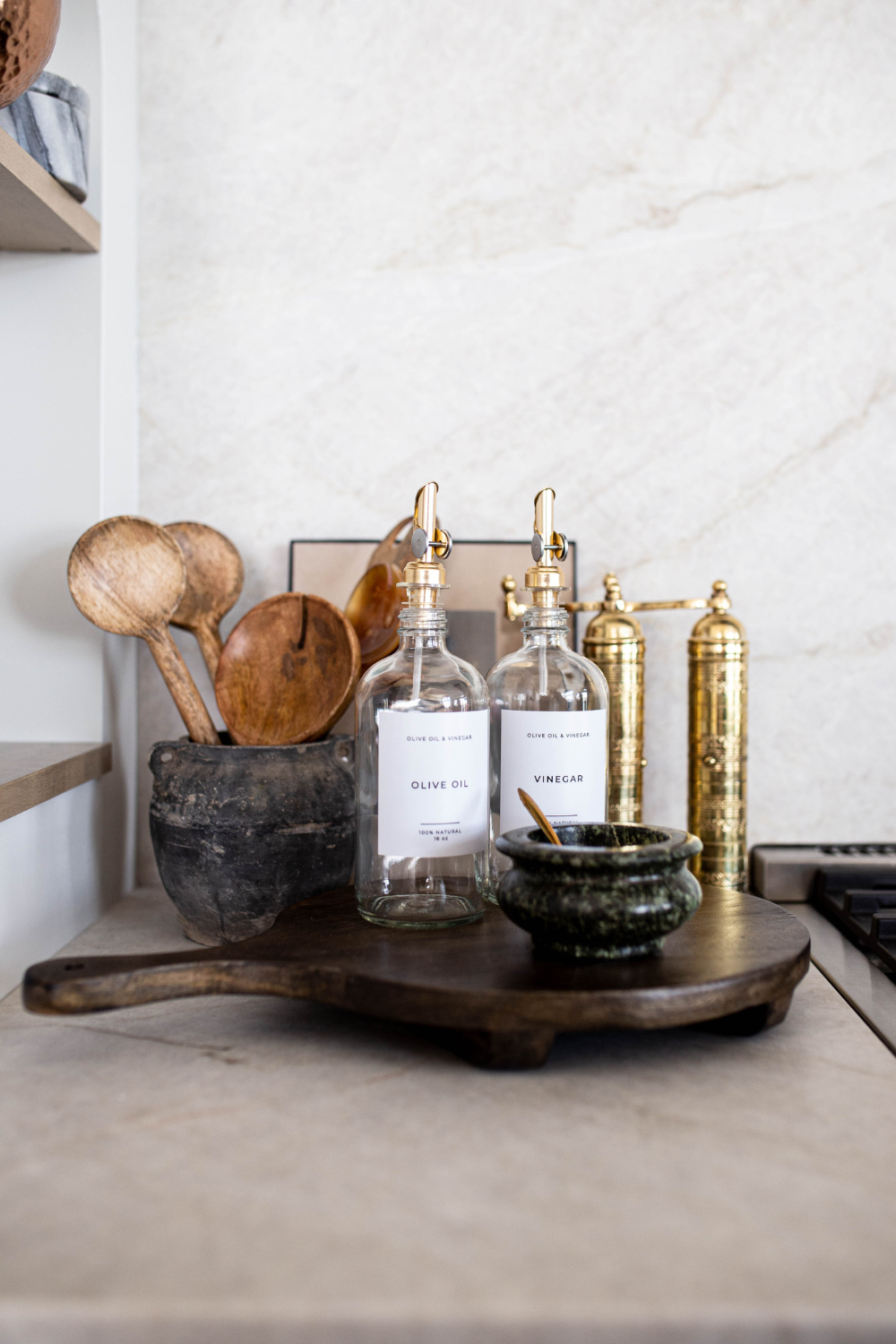 Olive Oil Glass Clear Bottle