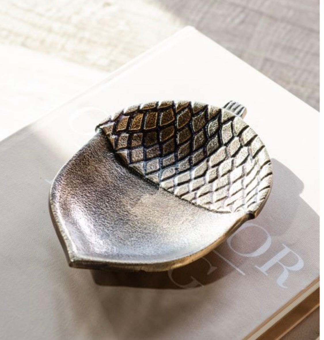 5.5” Brass Acorn Tray
