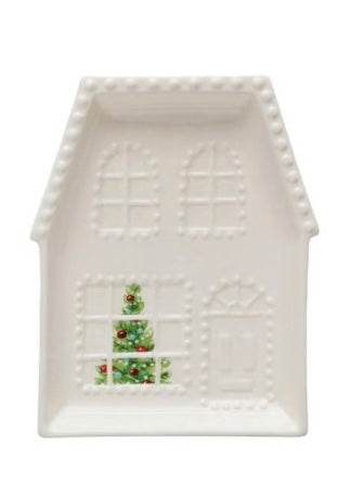 Stoneware House Trinket Plate