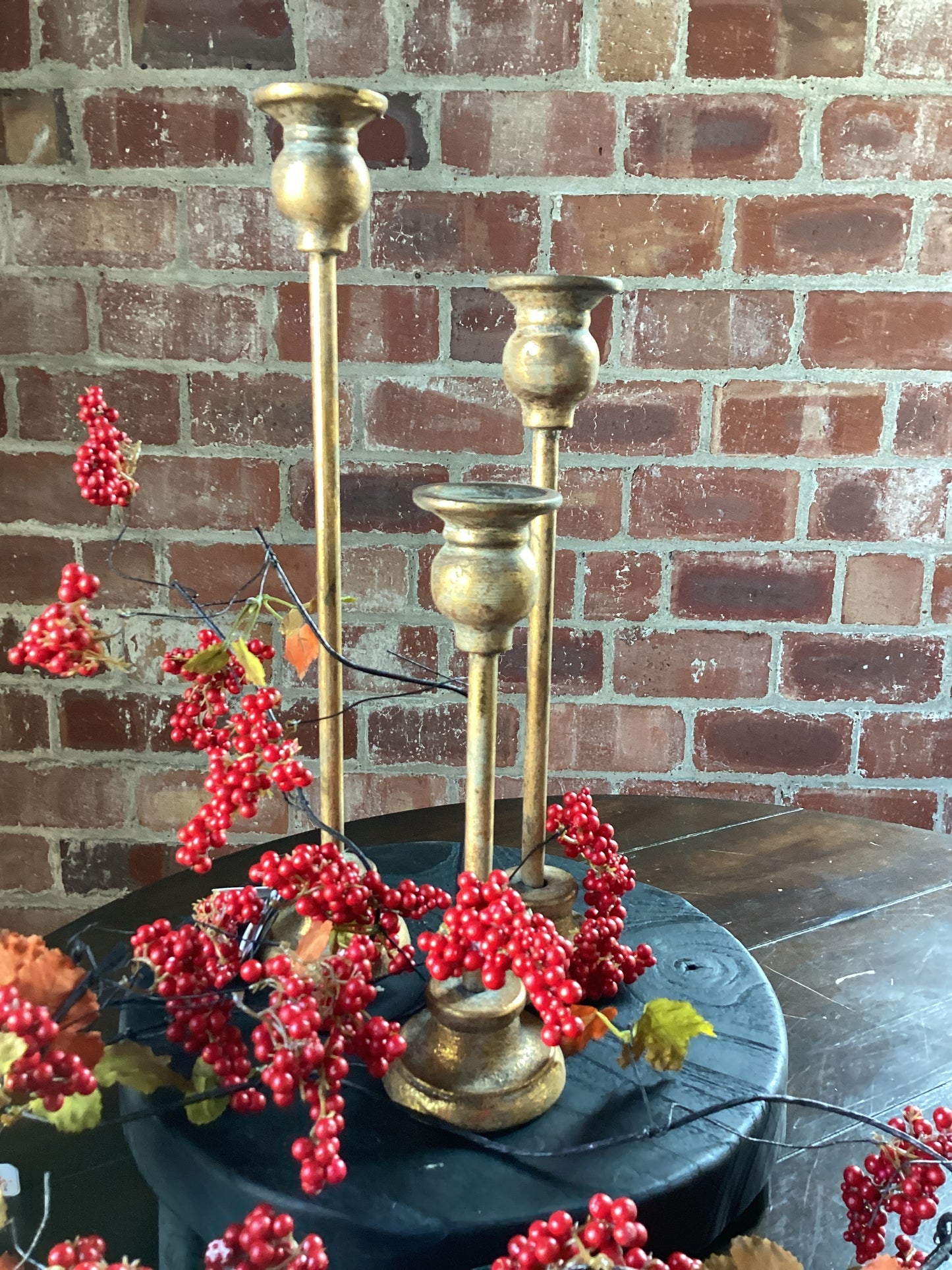 Aged Gold Taper Candle Holder 12” (TCHM)