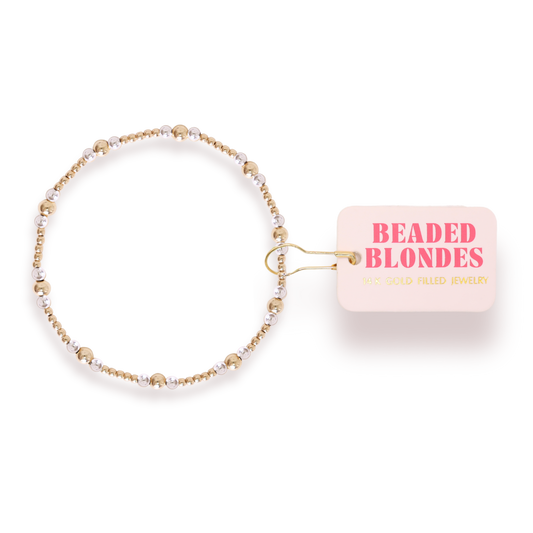 Dainty Sutton Bracelet in Gold with Silver