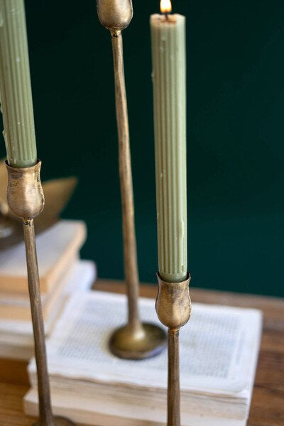 Antique Brass Metal Taper Candle Holder
