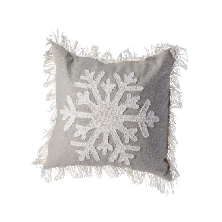 Burlap Snowflake pillow