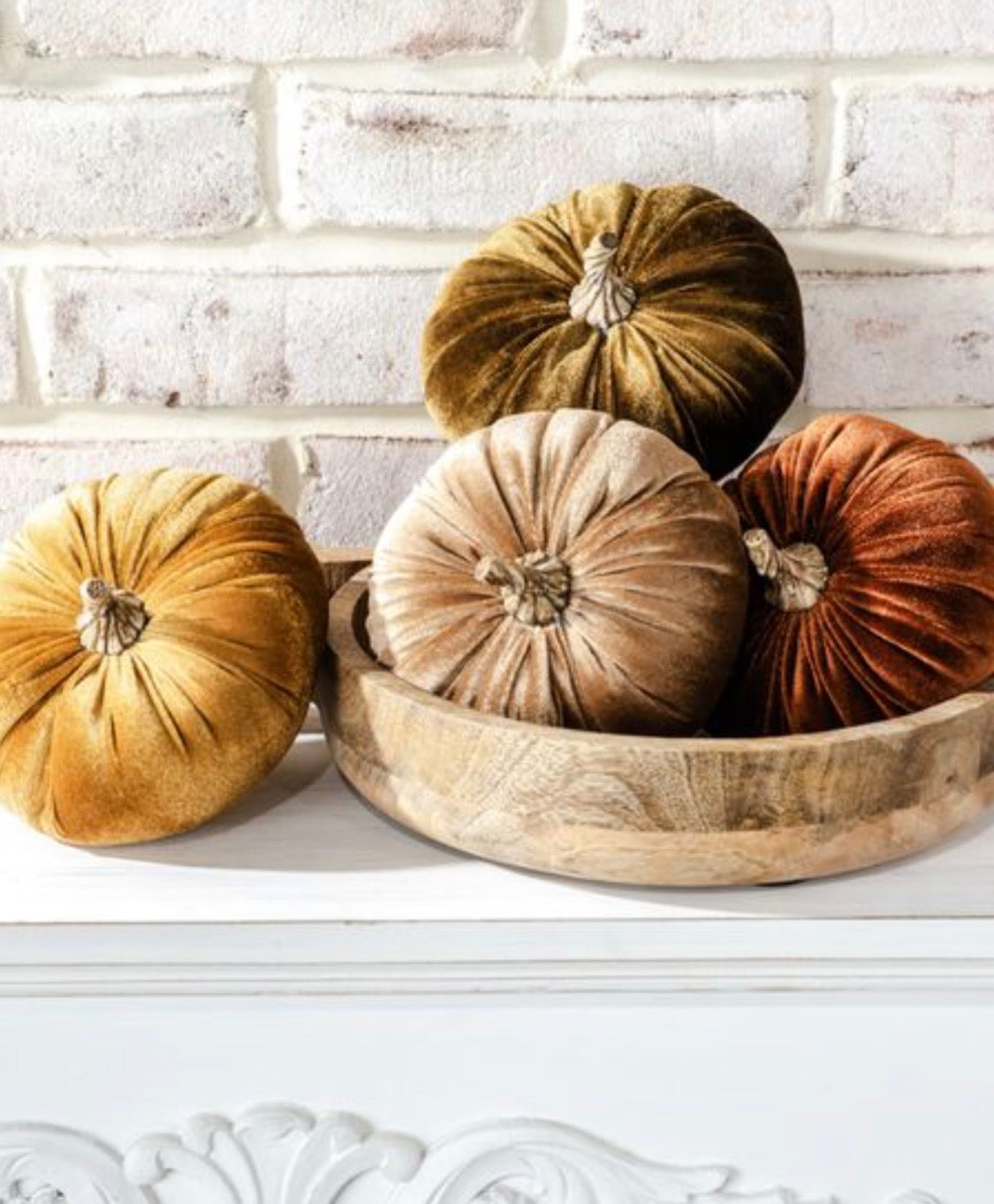 5” Velvet Pumpkin, 4 colors