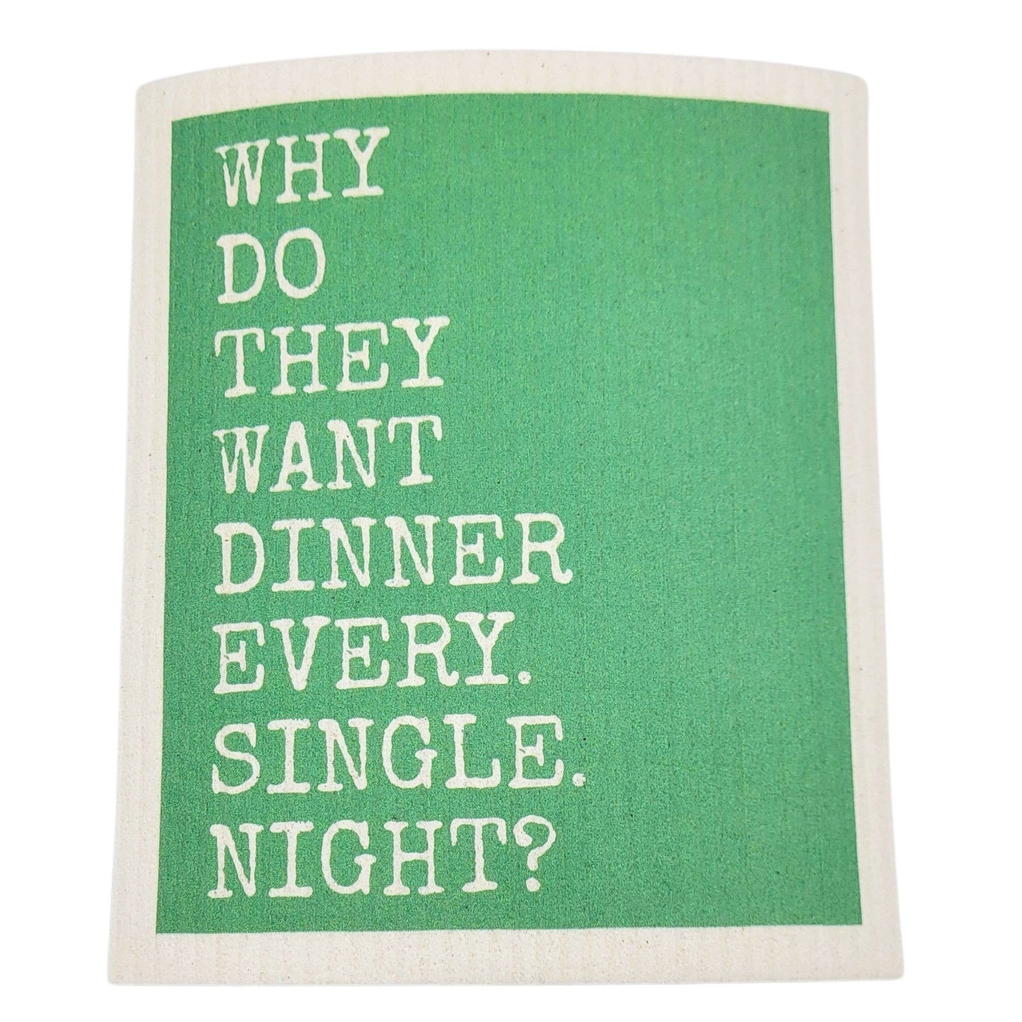 Dinner Every Single Night Funny Swedish Dishcloths - Kitchen