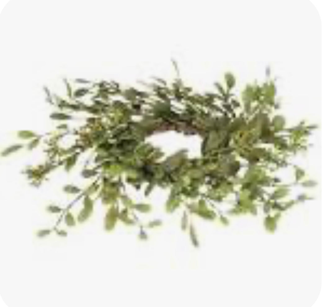 English Boxwood Candle Ring -1.5"