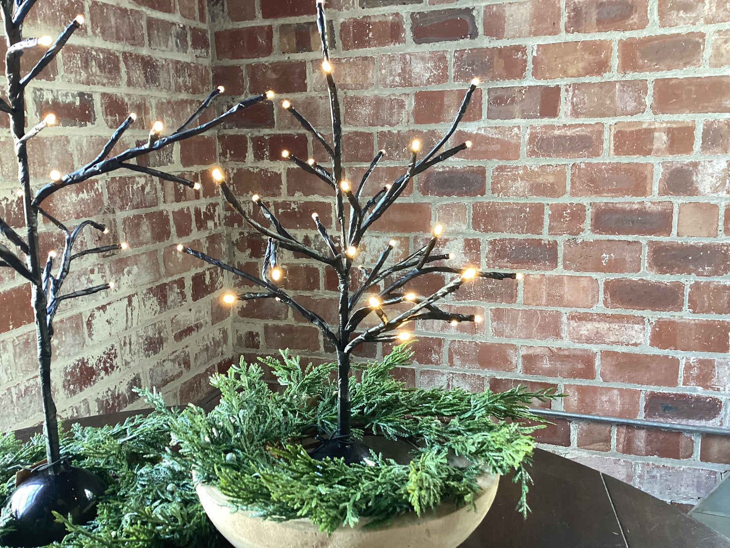 15.75” H Black Tree W/32 LED Lights