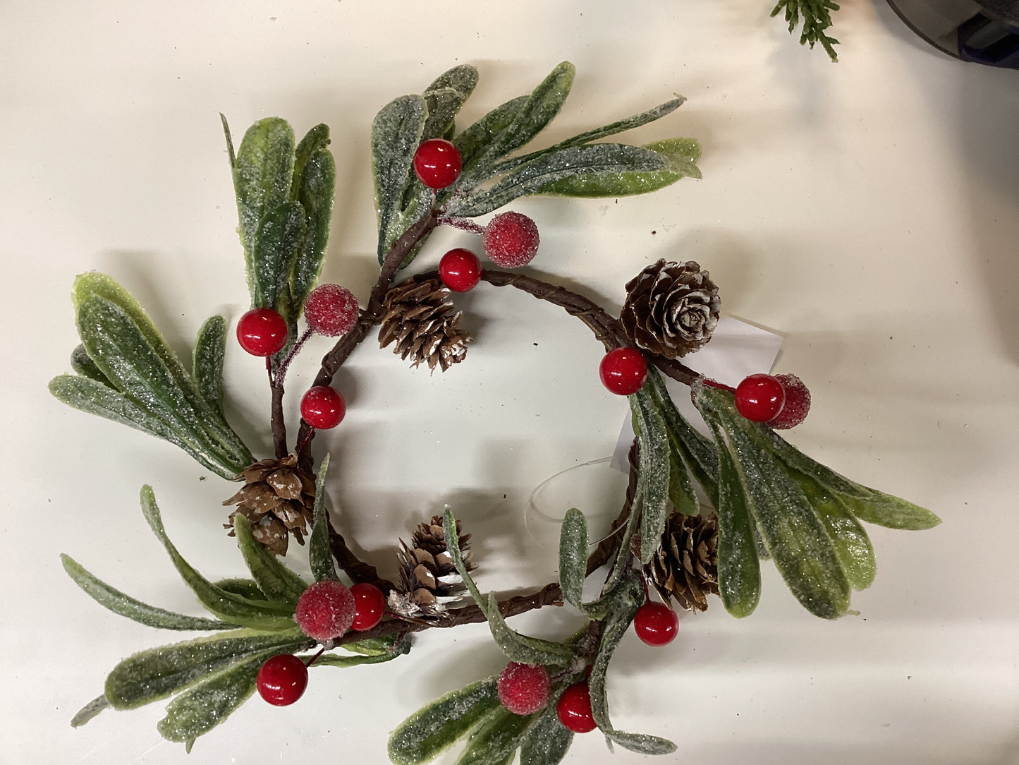 Red Berry Leaf Ring