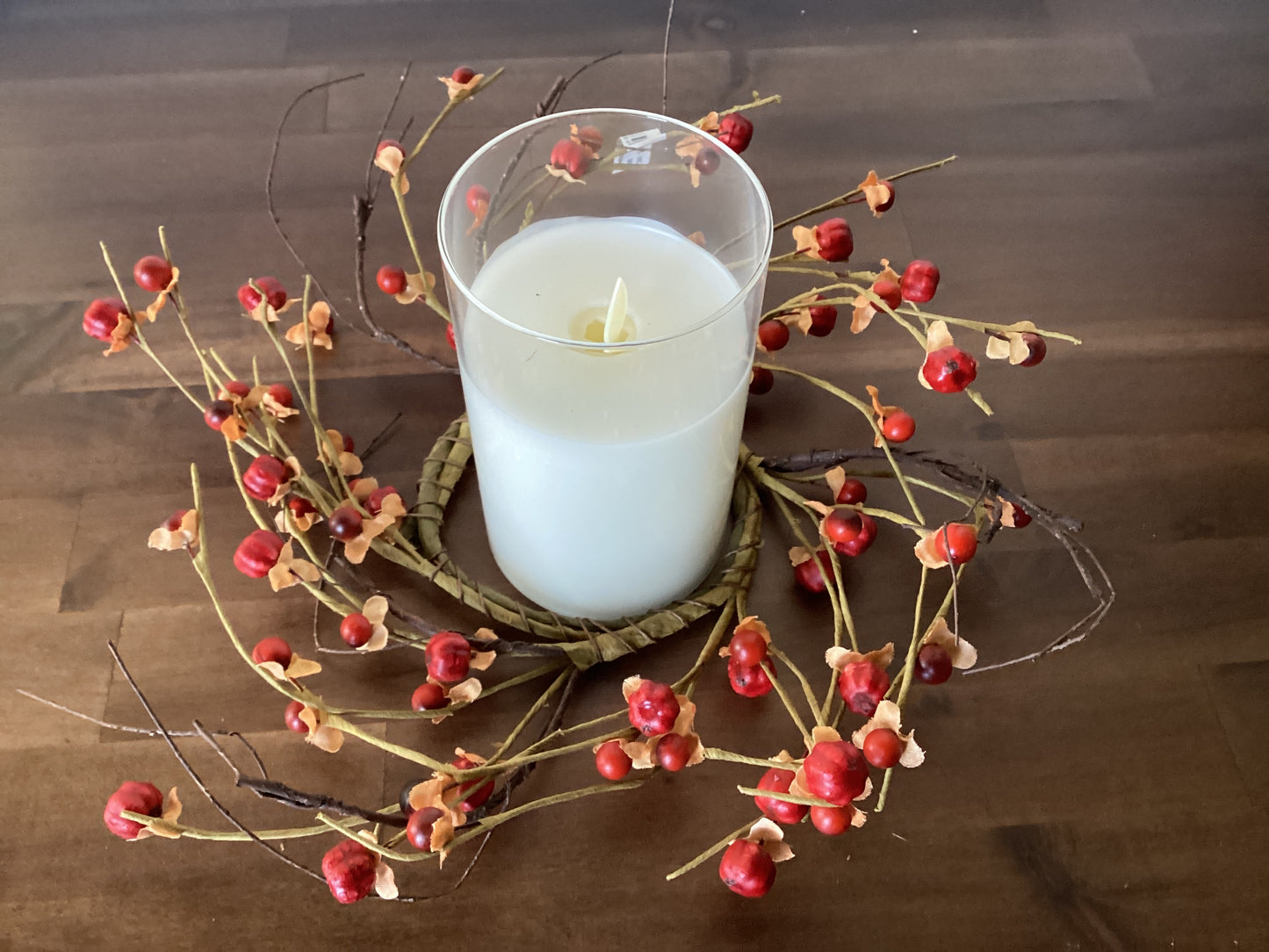 3.5” Inner Diameter Bittersweet Candle Ring Wreath