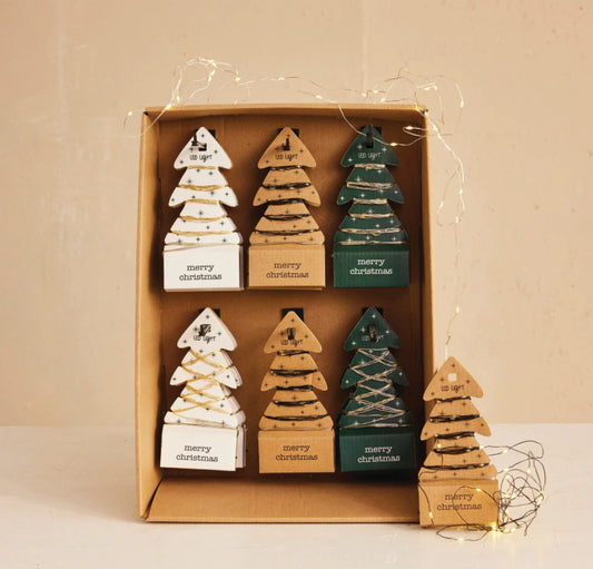 118”L LED String Lights on Tree Shaped Display Card