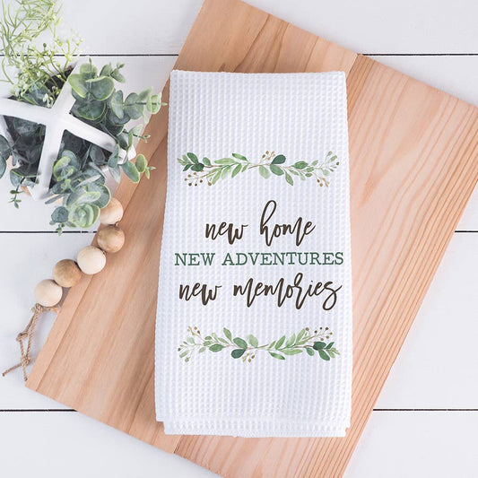 New Home Kitchen Towel, Housewarming Dish Towel, Tea Towel