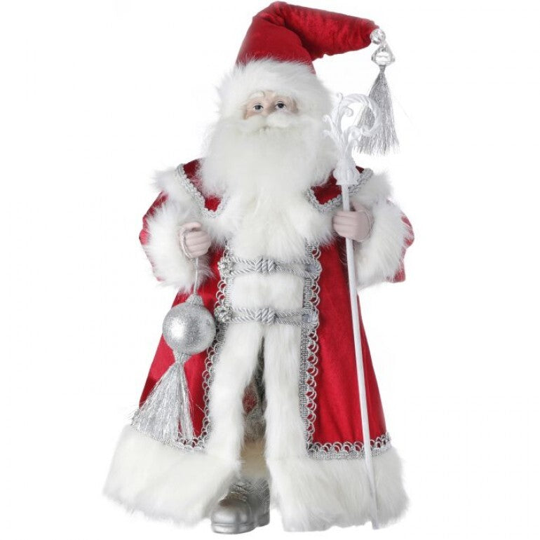 Santa with Ball Tassel & Staff