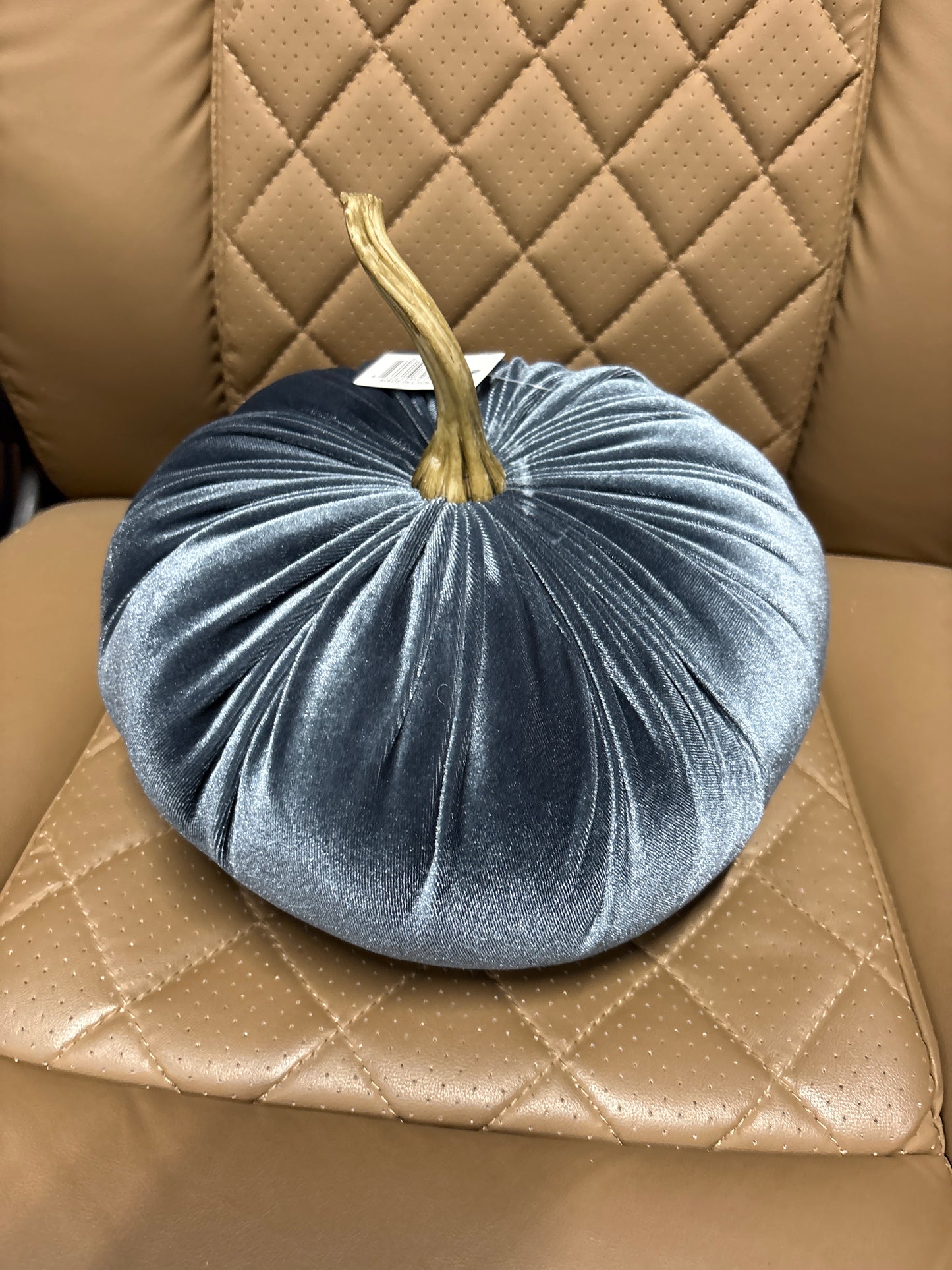 7.25” Blue Velvet Pumpkin