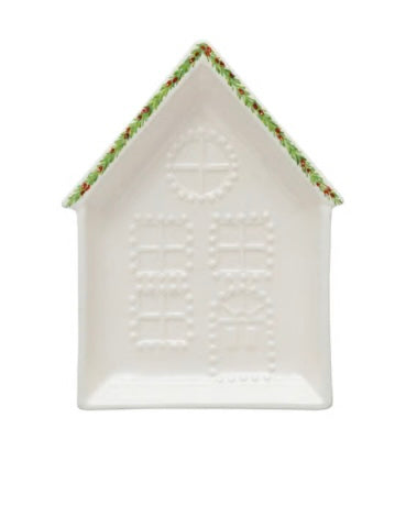Stoneware House Trinket Plate