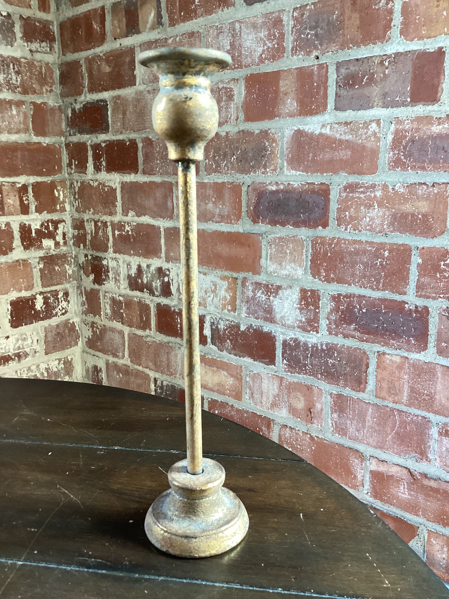 Aged Gold Taper Candle Holder 12” (TCHM)