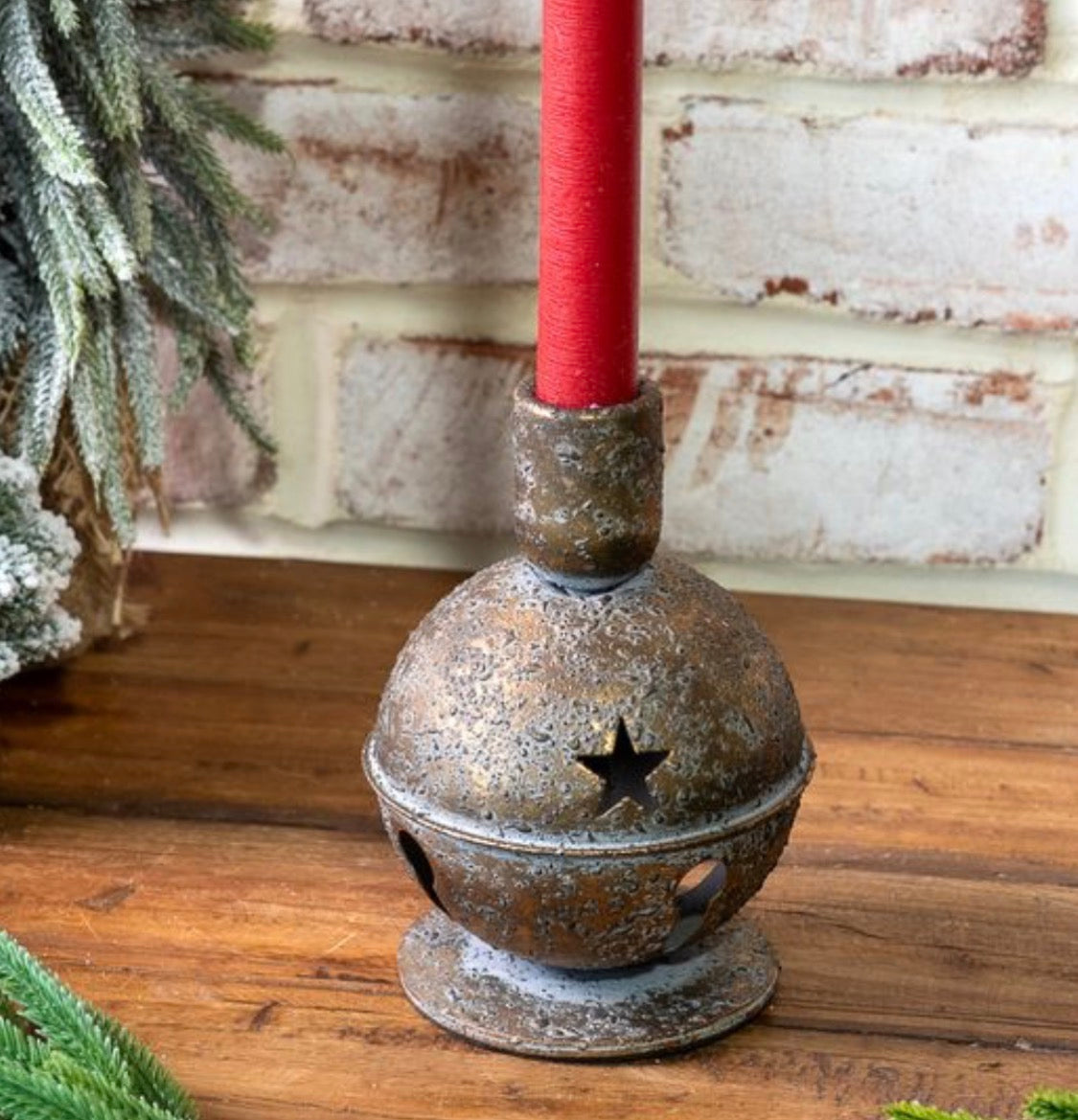 5” Metal Bell Candle Holder