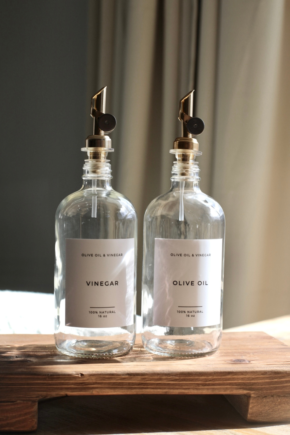 Olive Oil Glass Clear Bottle