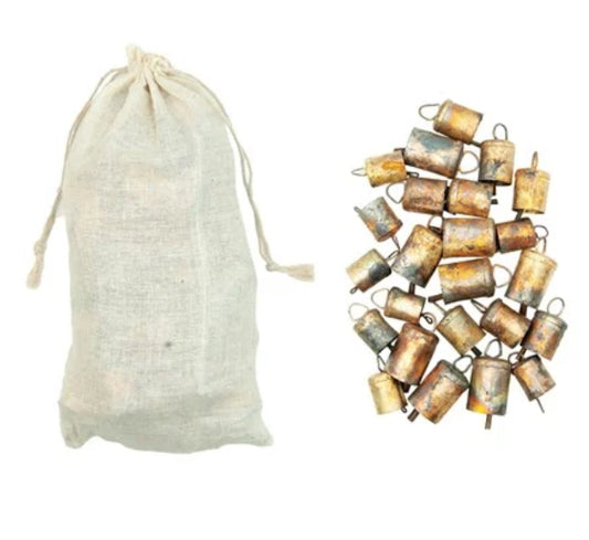 Metal Bells in Muslin Bag Set/24